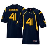 Men's West Virginia Mountaineers NCAA #41 Elijah Drummond Navy Authentic Nike Retro Stitched College Football Jersey EV15L82ZZ